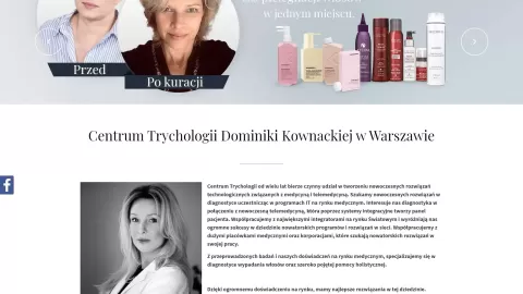 Stworzenie sklepu internetowego ze stroną www dla Centrum Trychologii