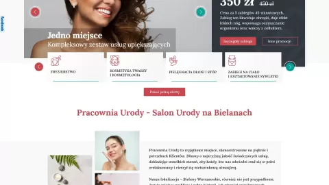 Serwis internetowy dla gabinetu Pracownia Urody