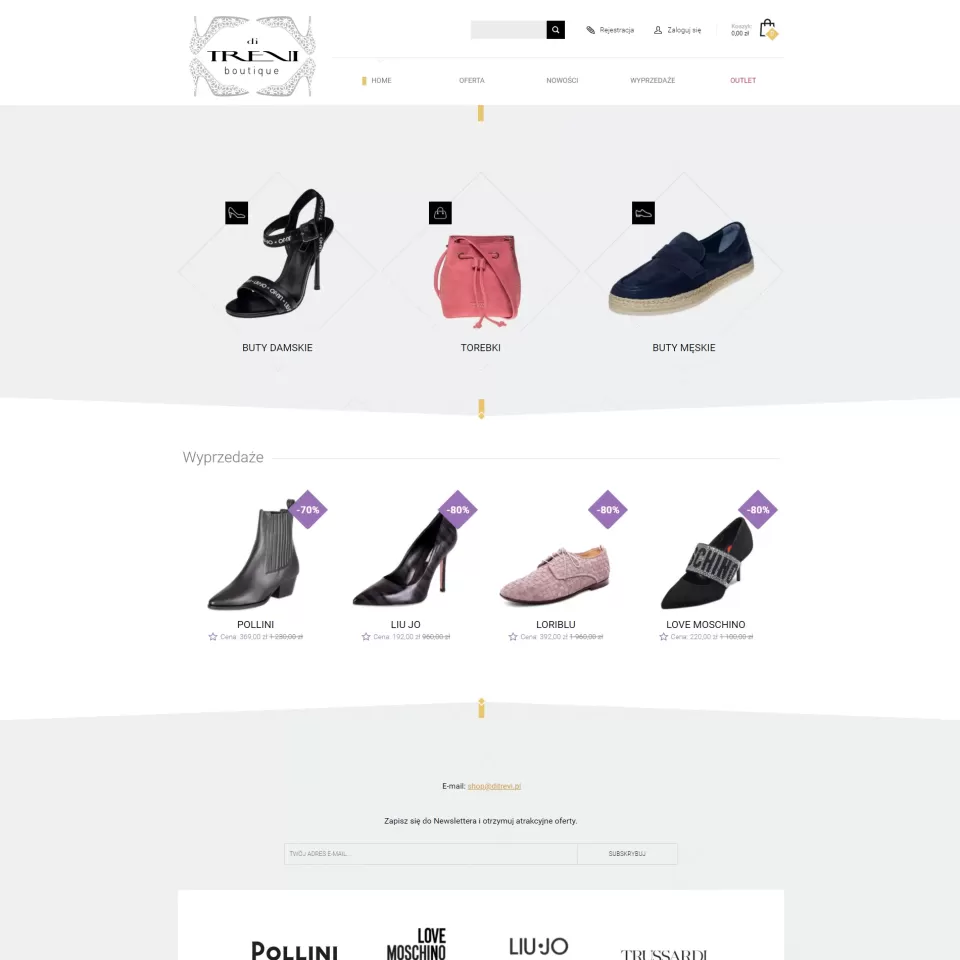 Budowa sklepu internetowego dla di Trevi boutique