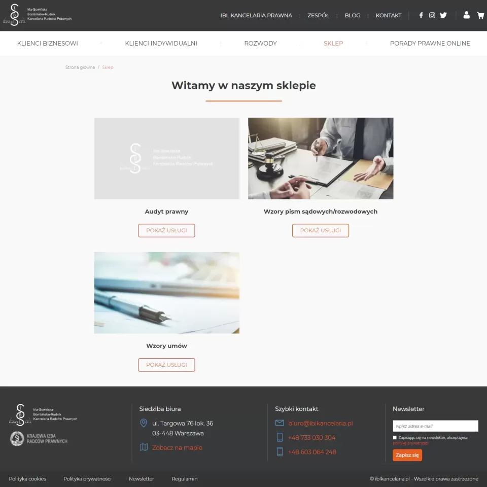 Budowa platformy on-line dla IBL Kancelaria